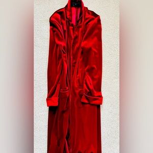 Red Velvet Dress Coat
